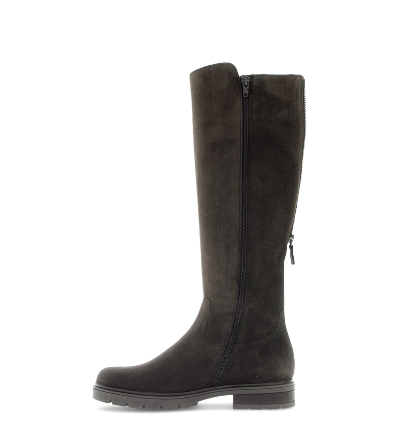 Bottes marron en cuirs combinés
