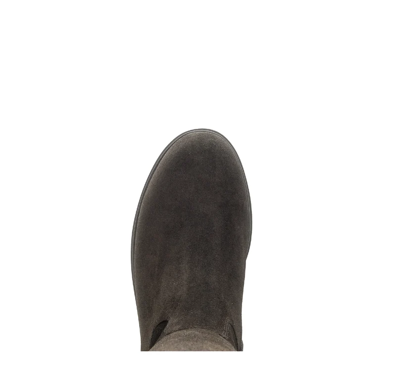 Bottes marron en cuirs combinés