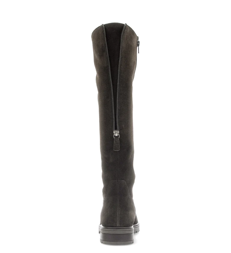 Bottes marron en cuirs combinés