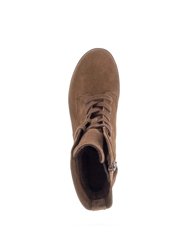 Bottines marron en cuir velours