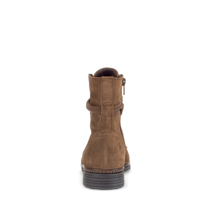 Bottines marron en cuir velours