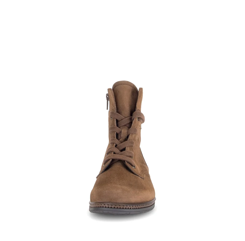 Bottines marron en cuir velours