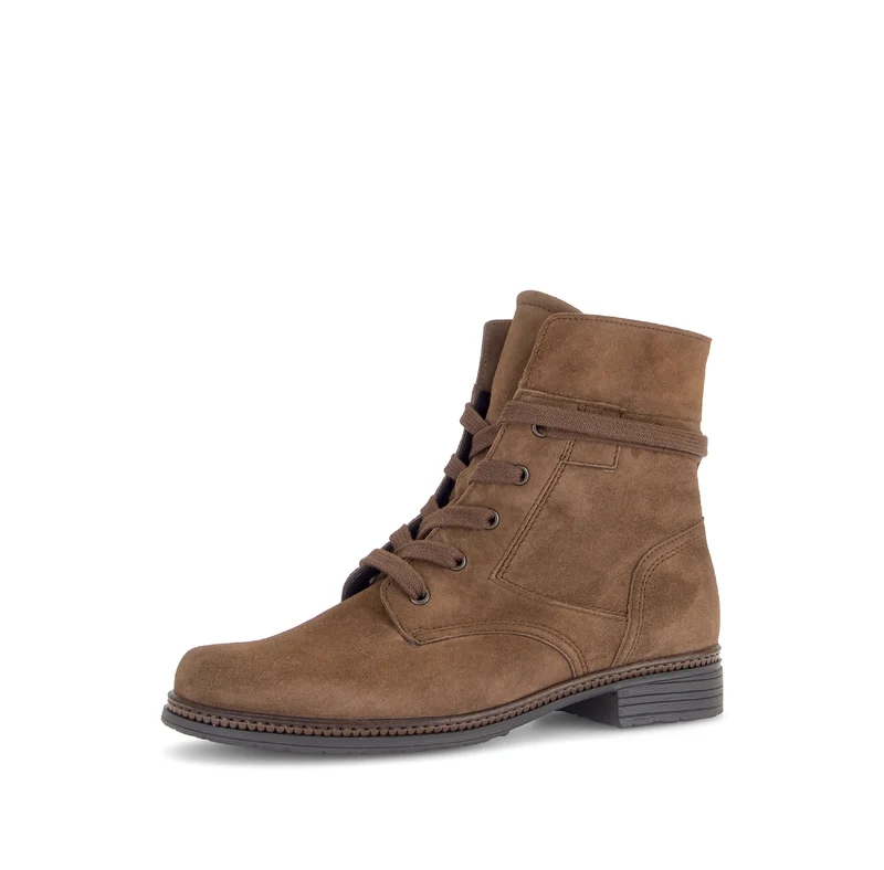 Bottines marron en cuir velours