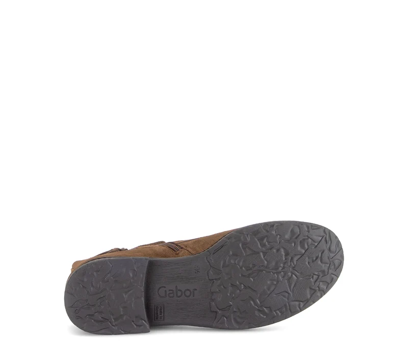 Bottines marron en cuir velours