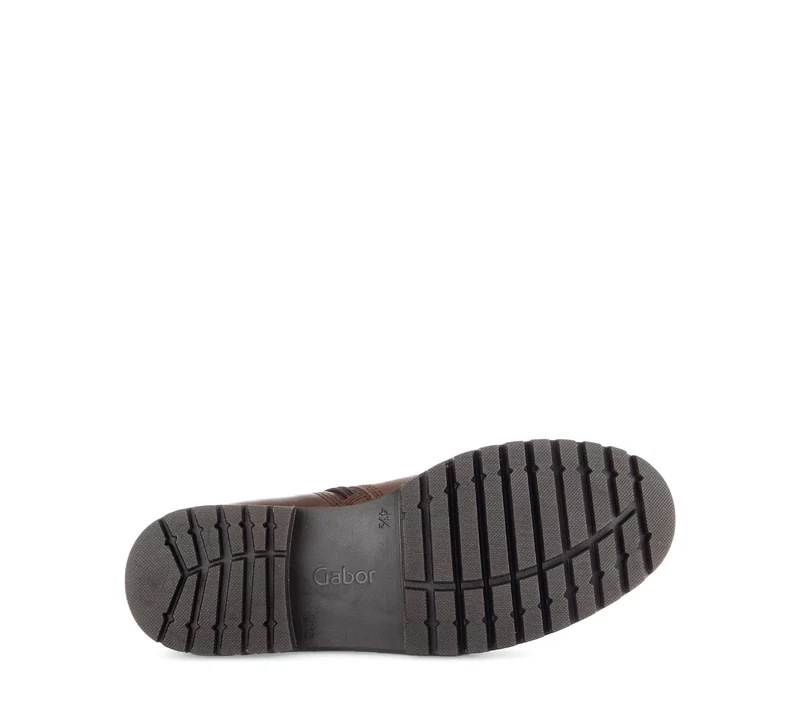 Bottines chelsea marron en cuir lisse