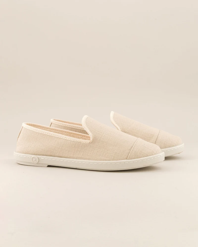 Espadrille femme Cenitz, lin beige ivoire