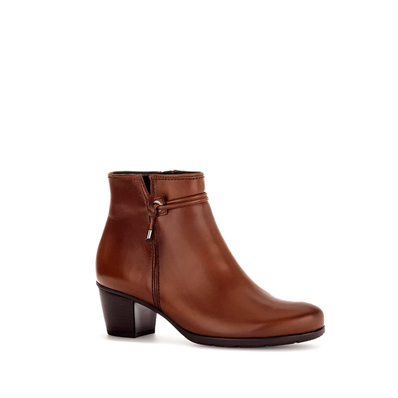 Bottines sattel en cuir lisse