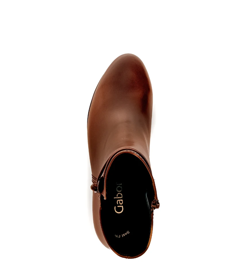 Bottines sattel en cuir lisse