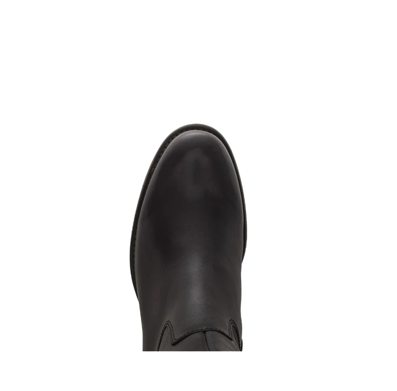 Bottes marron en cuir lisse