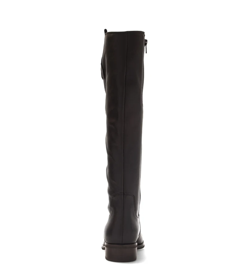 Bottes marron en cuir lisse