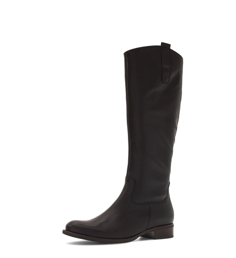 Bottes marron en cuir lisse