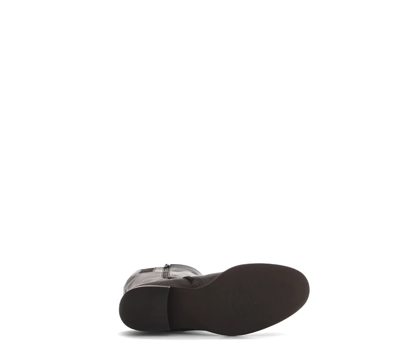 Bottes marron en cuir lisse