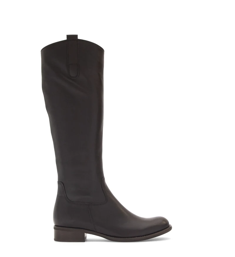 Bottes marron en cuir lisse