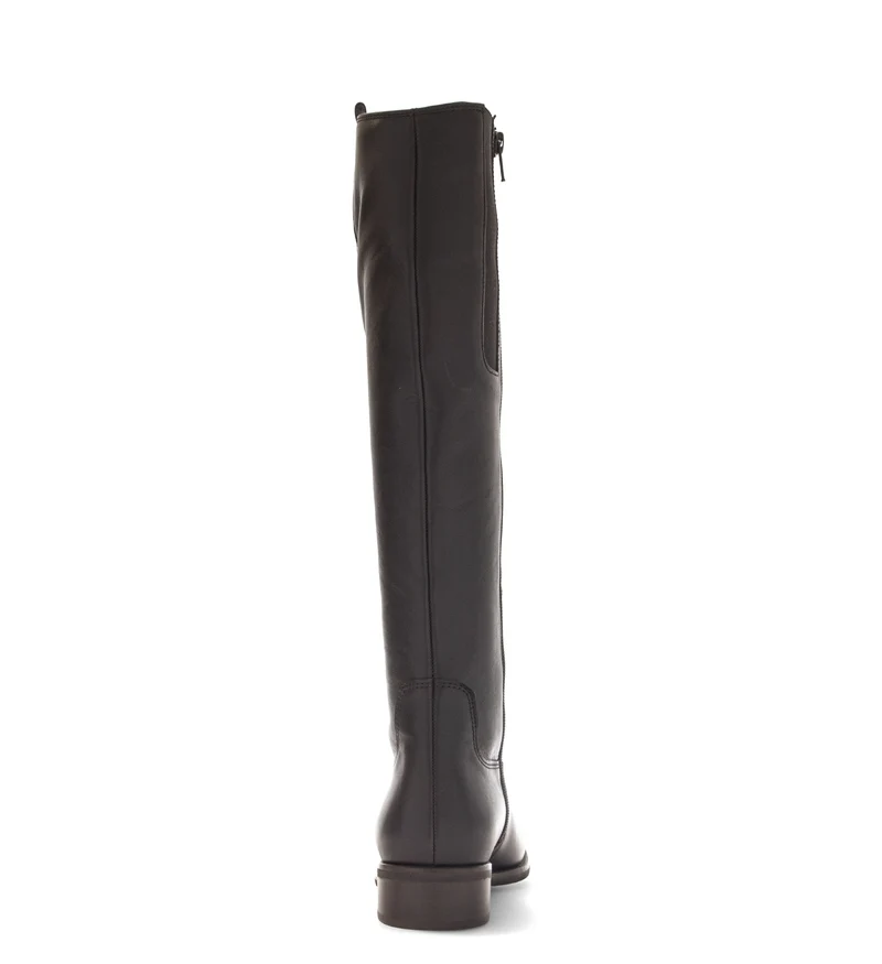Bottes marron en cuir lisse
