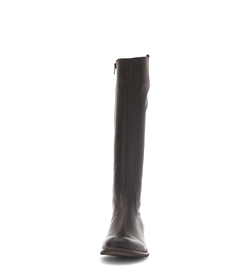 Bottes marron en cuir lisse