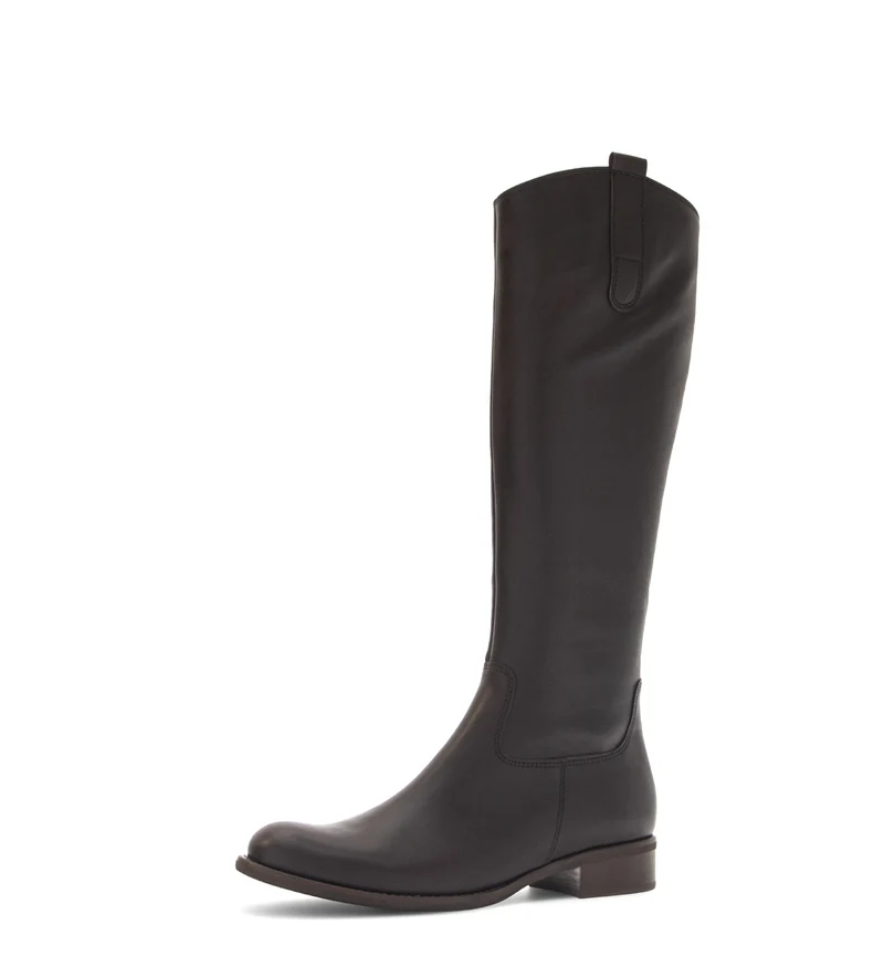 Bottes marron en cuir lisse