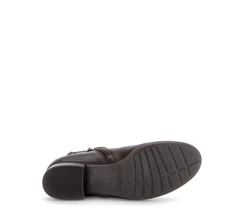 Bottines marron en cuir lisse