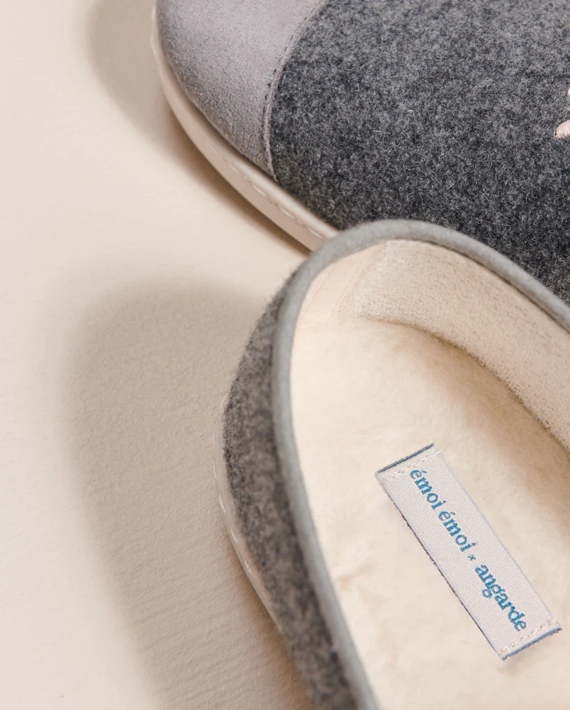Chausson homme Papy cool x émoi émoi, gris