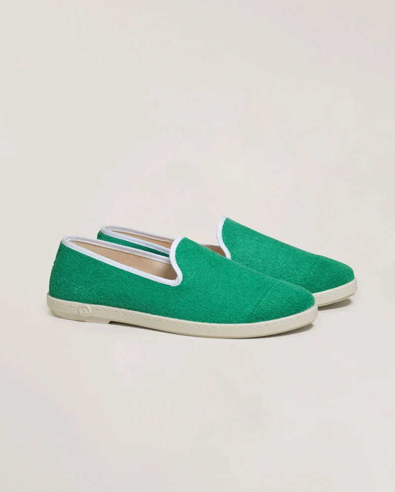 Espadrille homme éponge de bambou, menthe