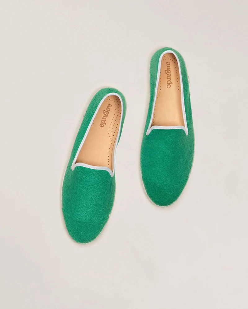 Espadrille homme éponge de bambou, menthe
