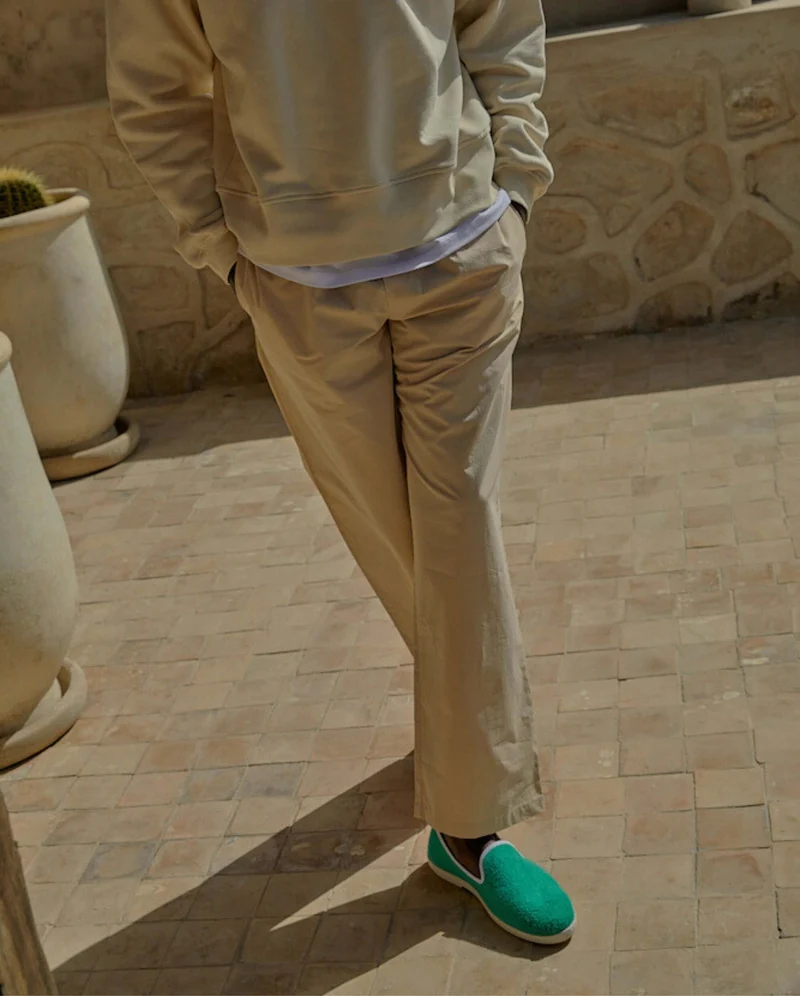 Espadrille homme éponge de bambou, menthe