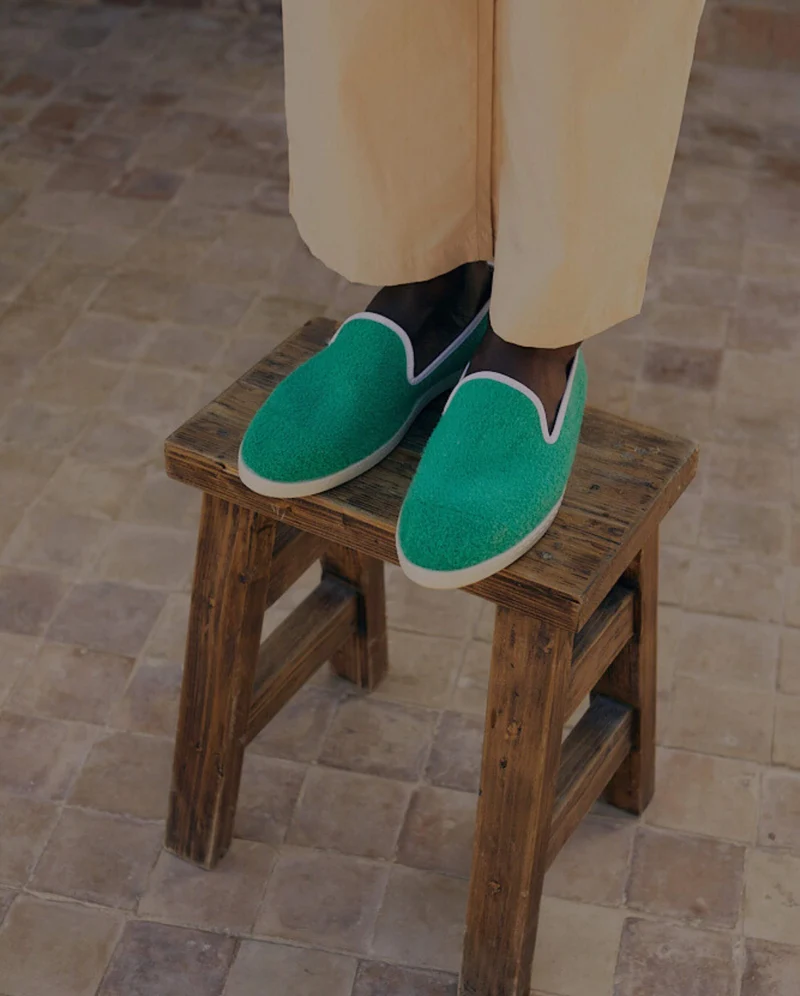 Espadrille homme éponge de bambou, menthe