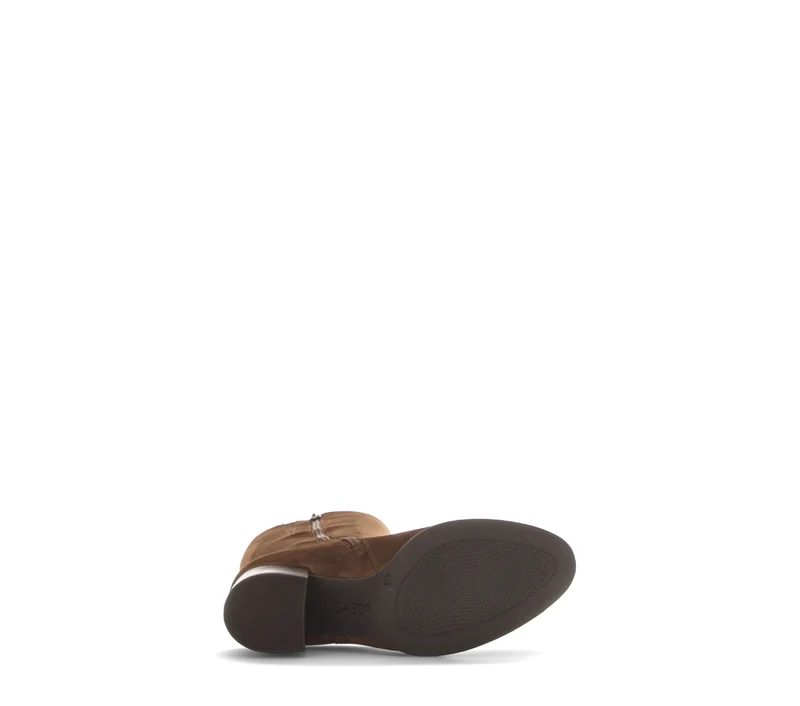 Bottes marron en cuir velours