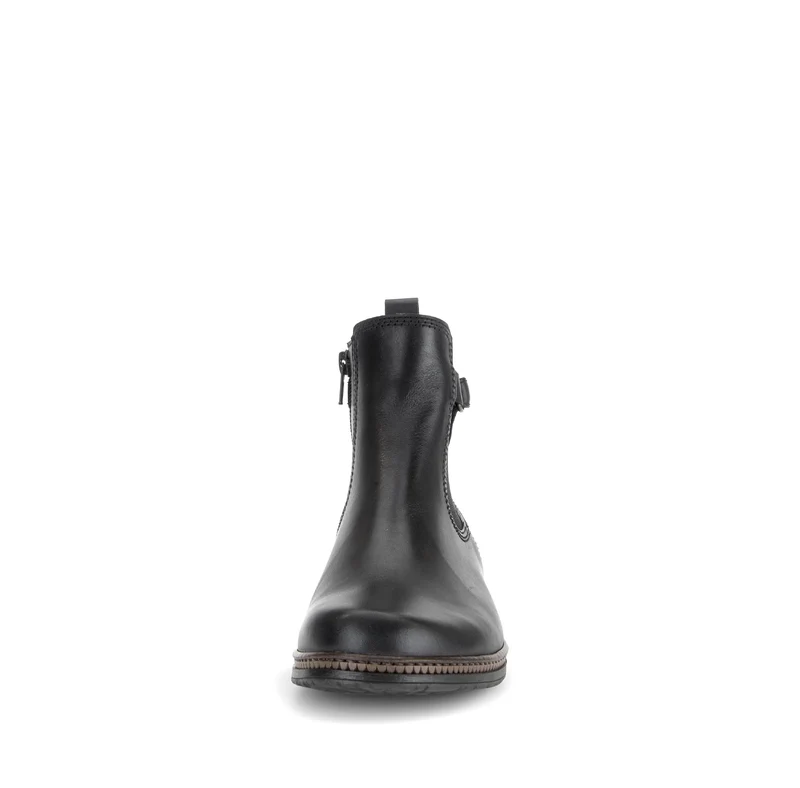 Bottines bleues en cuir lisse
