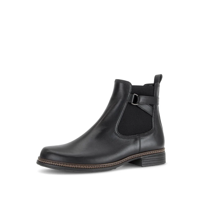 Bottines bleues en cuir lisse
