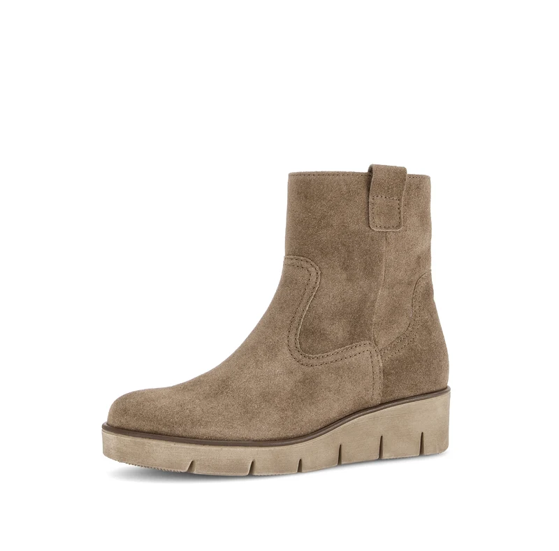Bottines marron en cuir velours