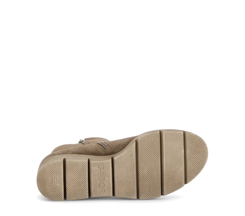 Bottines marron en cuir velours