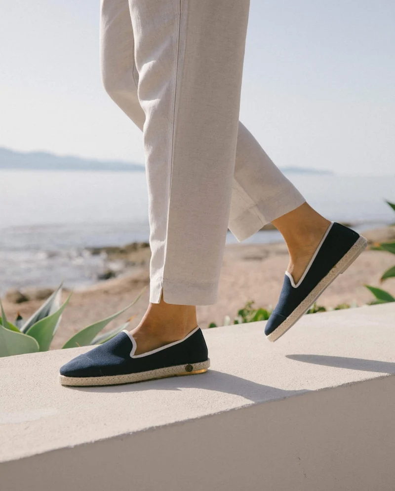 Espadrille femme Cenitz, coton marine