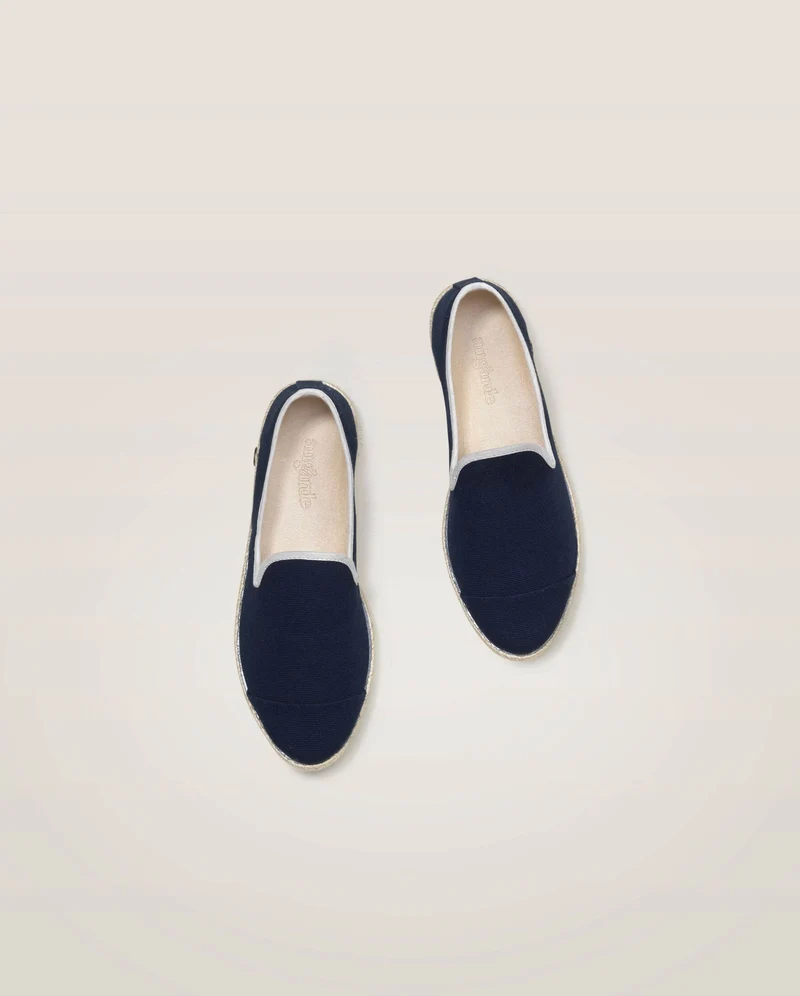 Espadrille femme Cenitz, coton marine