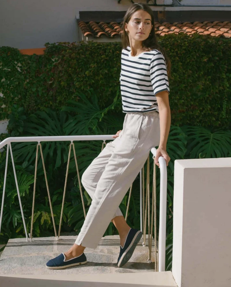 Espadrille femme Cenitz, coton marine
