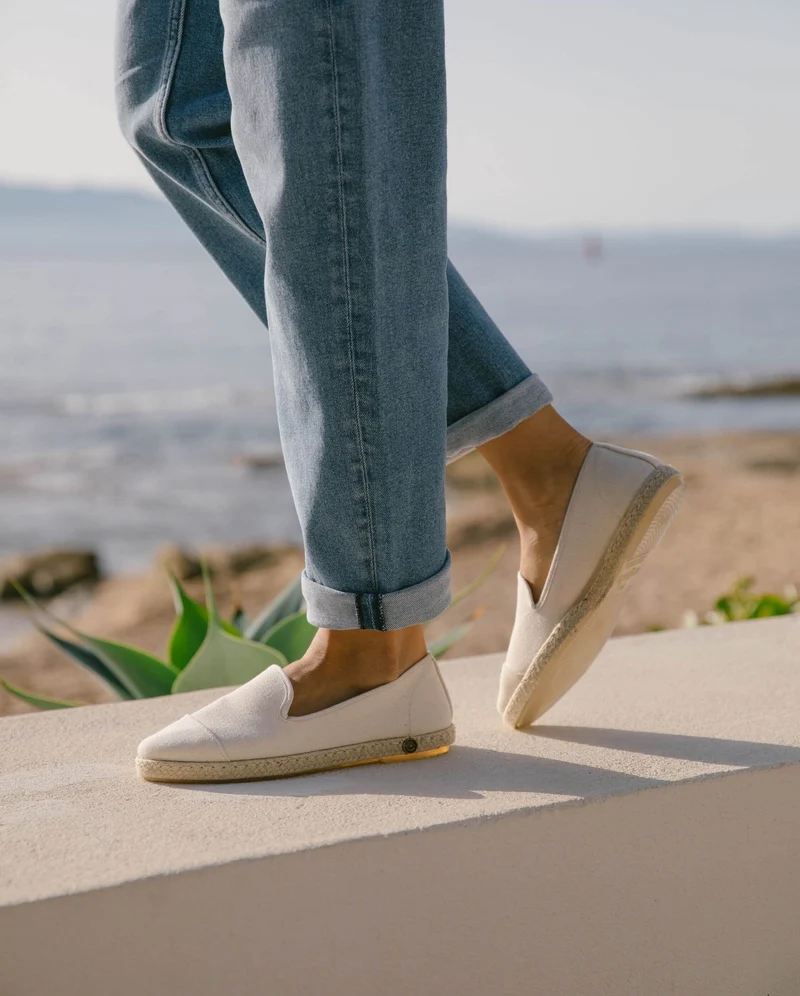 Espadrille femme Cenitz, coton ivoire