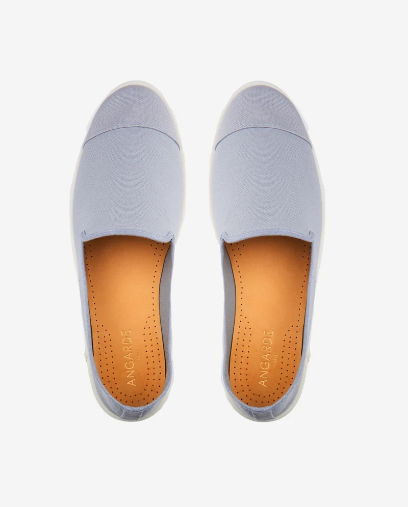 Espadrille homme coton, gris
