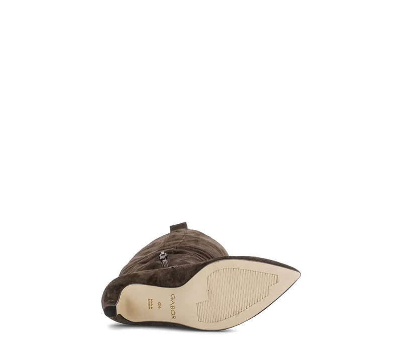 Bottes marron en cuir velours