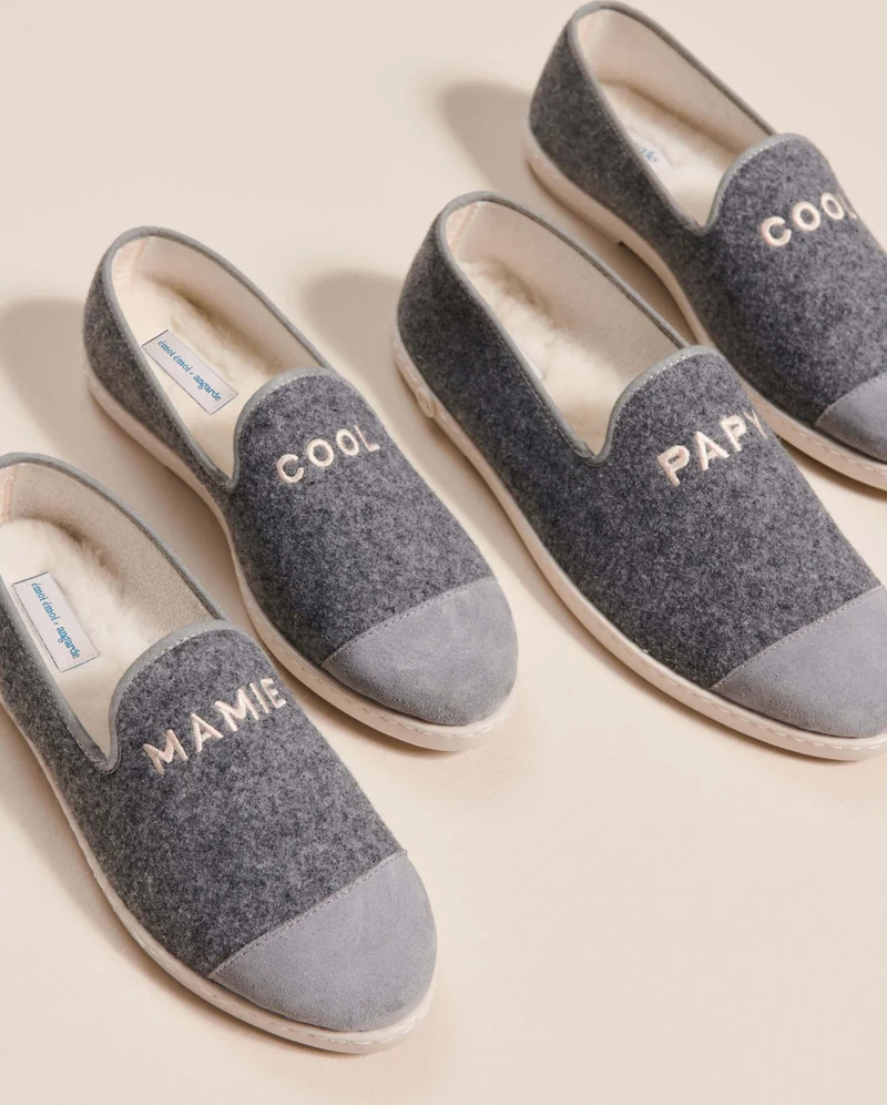 Chausson enfant Bruson, Mini cool x émoi émoi gris