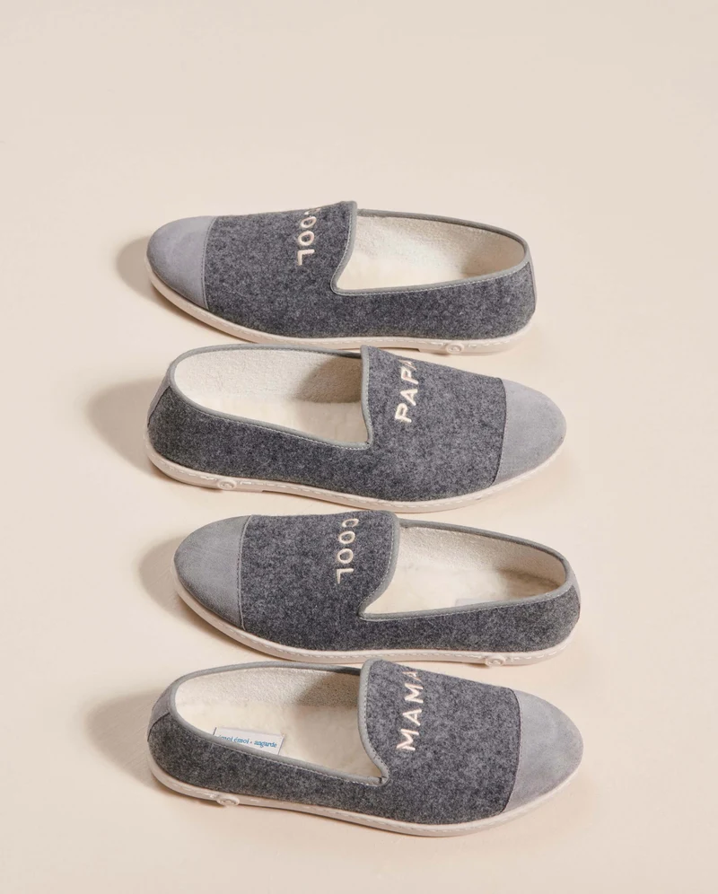 Chausson enfant Bruson, Mini cool x émoi émoi gris