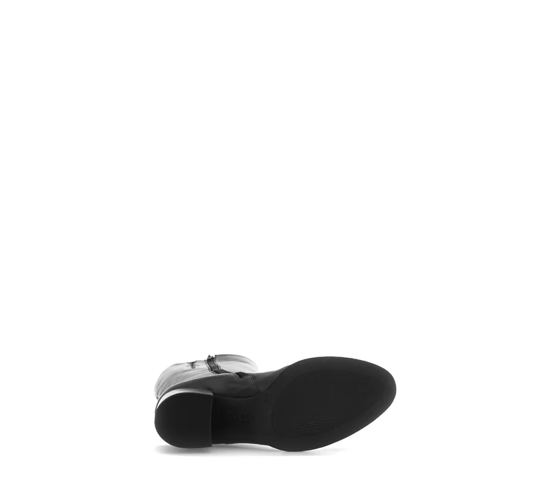 Bottes noires en cuir lisse