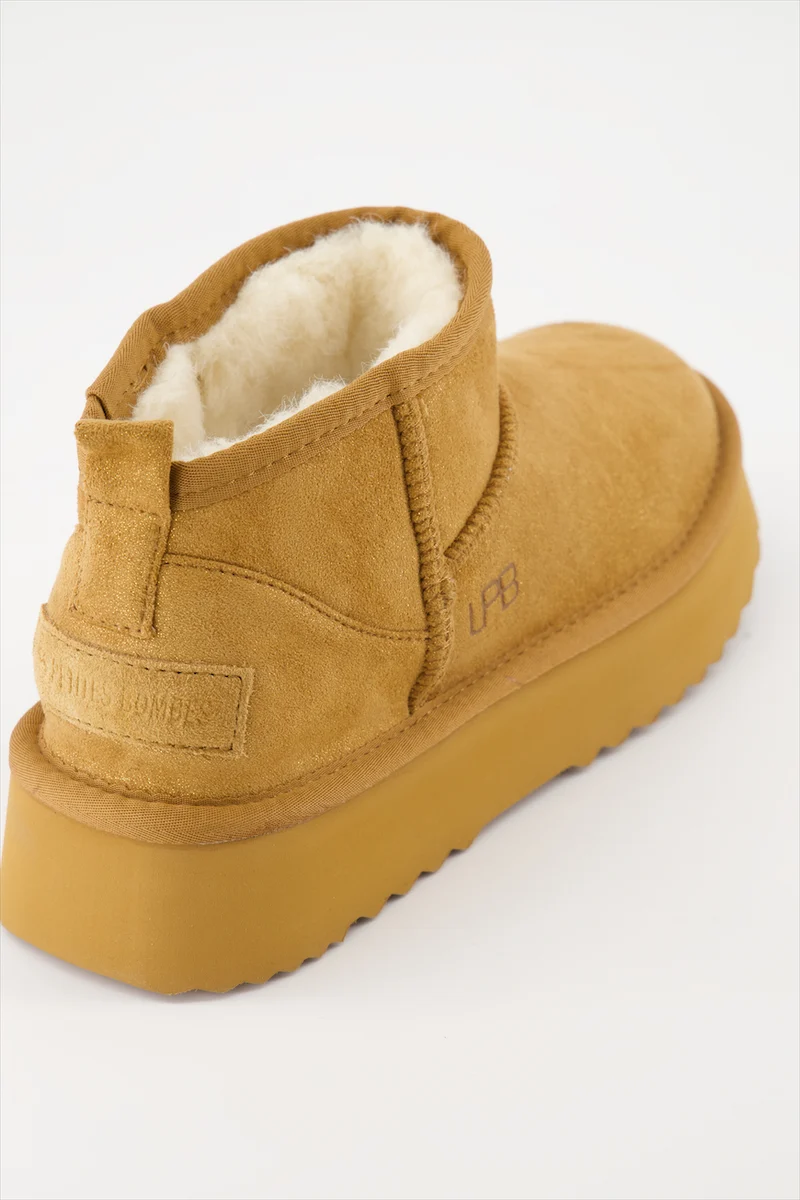 BOOTS FOURREES JULINA CAMEL GLITTER