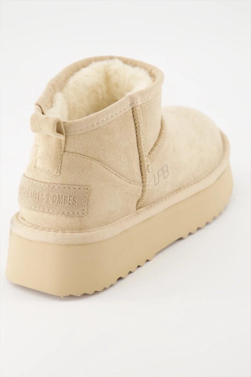 BOOTS FOURREES JULINA BEIGE GLITTER