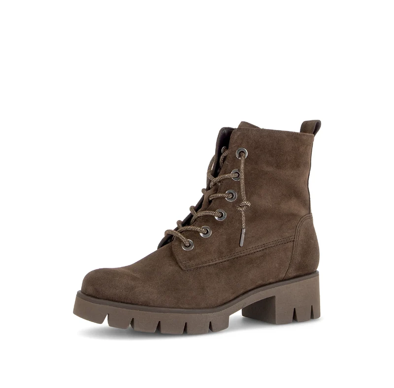 Bottines marron en cuir velours