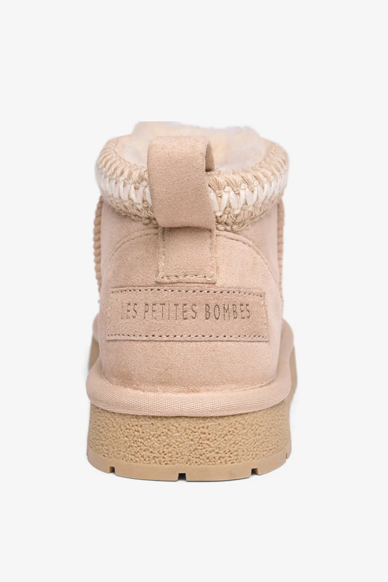 BOOTS FOURREES MELORA BEIGE GLITTER