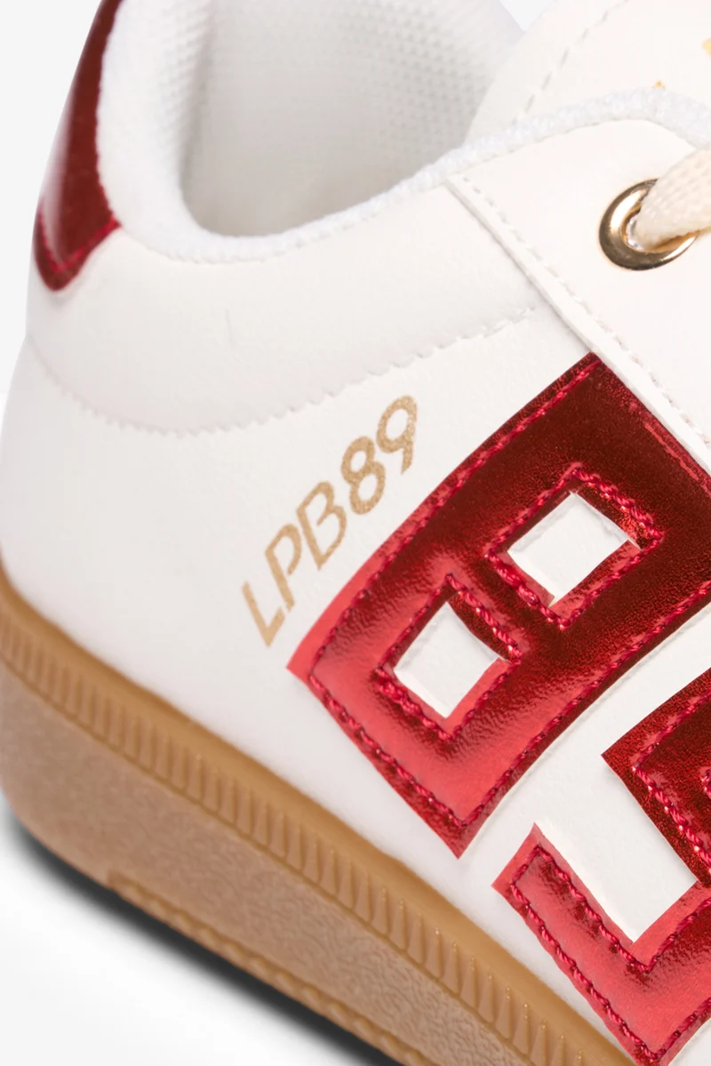 BASKETS 89 MARILIS BLANC / ROUGE METAL