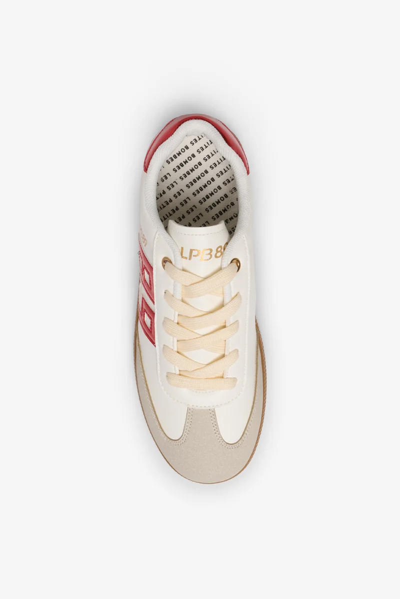 BASKETS 89 MARILIS BLANC / ROUGE METAL