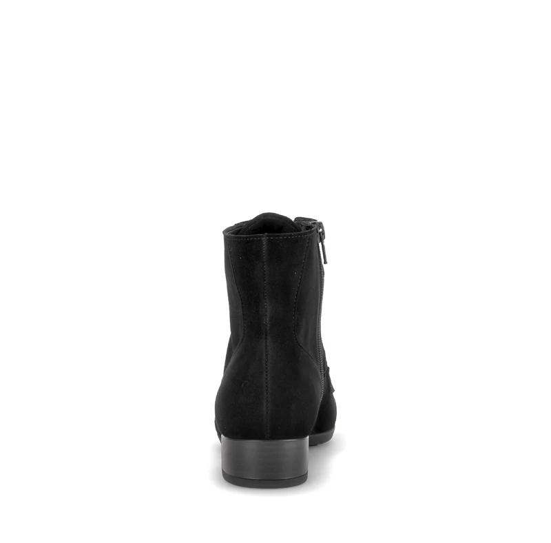 Bottines noires en cuir velours