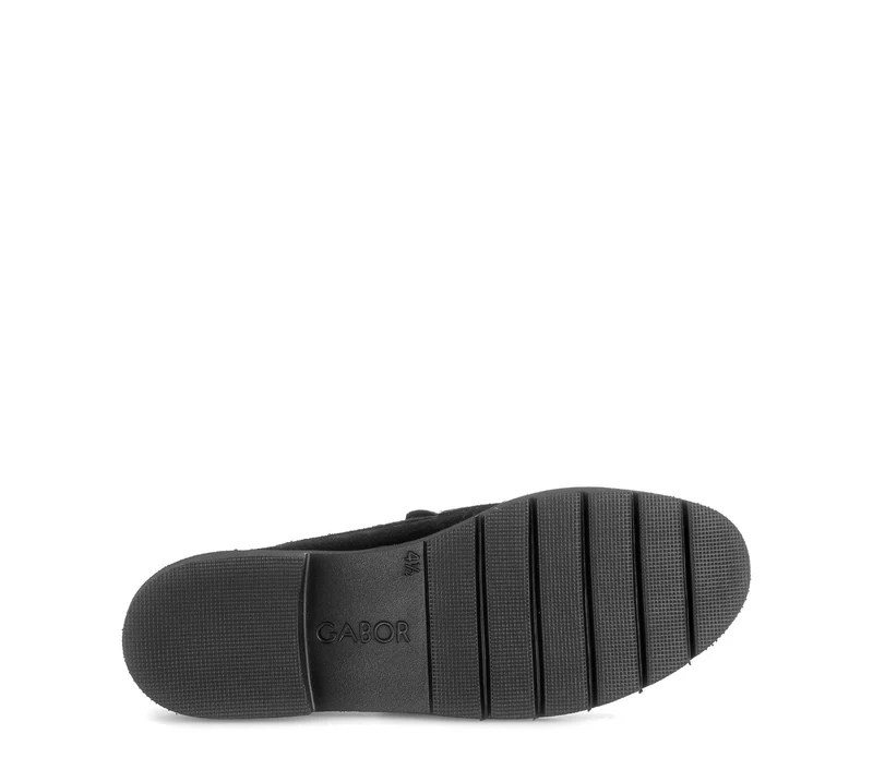 Mocassins noirs en cuir velours
