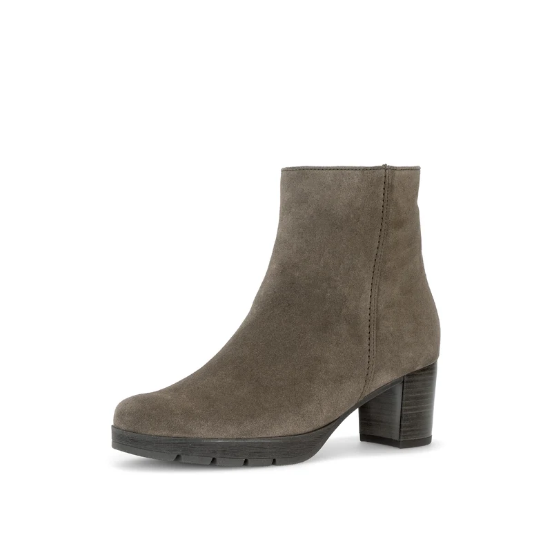 Bottines marron en cuir velours