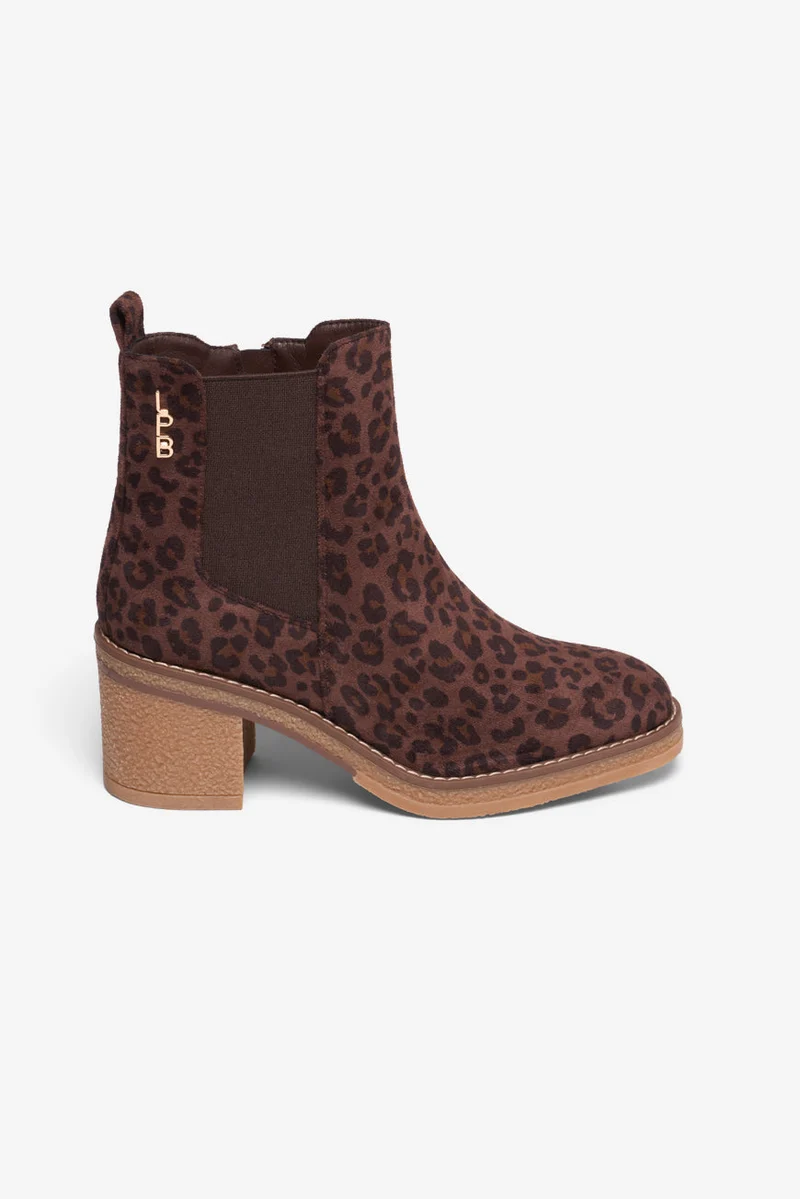 BOTTINES MAENA LEOPARD SUEDINE